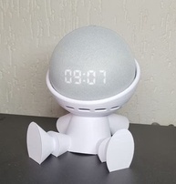 Suporte Decorativo Robo Sentado para Echo Dot 4ª e 5ª Geração - Branco - imagem 3