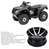 Roda Aro Liga de Alumínio Black Wheel Bur 12" para ATV, Go Kart, Quadriciclo e Carrinho de Golfe - imagem 3