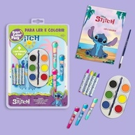 Super Color Pack Stitch: Livro, Giz de Cera, Aquarela e Canetinhas para Criatividade e Leitura! - imagem 2