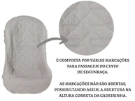 Capa Protetora 2 Peças Algodão para Cadeirinha de Bebê e Criança - Cinza Confortável - imagem 4