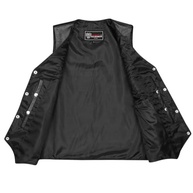 Colete masculino de couro para motociclista com bolso CCW, colete de couro premium preto para andar de motocicleta em todos os climas - imagem 3