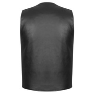 Colete masculino de couro para motociclista com bolso CCW, colete de couro premium preto para andar de motocicleta em todos os climas - imagem 4