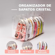 Kit 5 Colmeias Organizadoras Verticais para Sapatos - PVC Transparente Reforçado - imagem 4