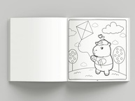 Livro de Colorir Cute & Comfy: Capivaras e Amigos para Adultos Relaxarem - imagem 4
