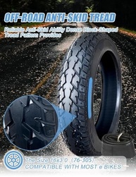 Conjunto Pneu e Câmara E-Bike 16x3.0 Anti-Perfuração: Segurança e Conforto para Sua Aventura! - imagem 5