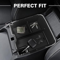 Organizador de Console Central Muslogy para Ford Ranger & Raptor 2024/2025 - Duas Camadas, Preto - imagem 5