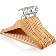 Cabides de Madeira com Acabamento Suave Marfim - 16 Unidades para Organizar seu Closet com Estilo - imagem 2