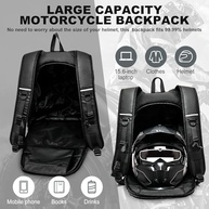 Mochila de motocicleta, mochila de capacete impermeável para homens, acessórios de motocicleta, mochila de viagem - imagem 5
