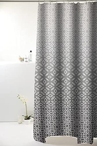 Cortina Box de Poliéster Degradê Cinza 198x180cm - Estilo e Privacidade para Banheiros Modernos - imagem 2