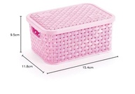 Cesto Organizador Rattan Rosa Baby - Design Elegante e Prático para Casa - imagem 3