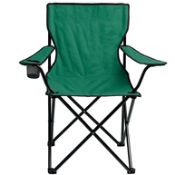 Cadeira Dobrável com Apoio de Braço e Porta-Copos - Ideal para Praia, Camping e Pesca (Verde) - imagem 1