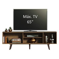 Rack Madesa Dubai para TV até 65" com Design Rustic/Preto - Moderno e Funcional - imagem 5