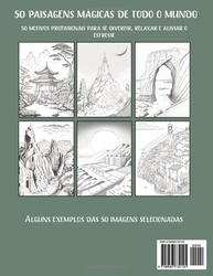 50 Paisagens Mágicas: Livro de Colorir Anti-Stress para Adultos e Adolescentes - imagem 3