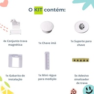 Trava Magnética para Gavetas e Armários - Kit com 4 Unidades | Segurança Total para Bebês e Pets - imagem 4