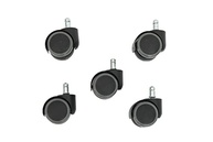 Kit 5 Rodizios Anti-Risco e Anti-Ruído para Cadeiras - Compatível com Pisos Duros - imagem 2