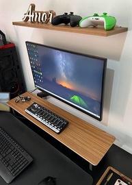 Suporte para Monitor 85x22cm com Prateleira – Elevação Ergonômica para Mesa - imagem 5