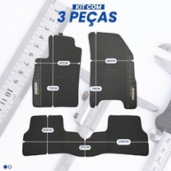 Conjunto de Tapetes Emborrachados 3 Peças para Chevrolet Prisma 2013-2019 - Proteção e Estilo - imagem 3