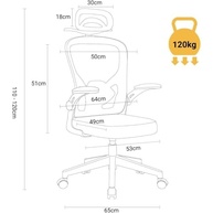 Cadeira de Escritório Ergonômica Premium para Home Office - Apoio Lombar, Reclinável e com Braços Dobráveis - imagem 4