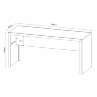 Escrivaninha 180cm Amêndoa - Design Moderno e Espaçoso para Seu Escritório - imagem 4