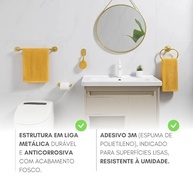 Kit Acessórios para Banheiro em Aço Inox 304 - 5 Peças com Fixação 3M Fácil - imagem 5