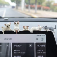 Decoração de Painel de Carro: Kit 4 Gatinhos Fofos em ABS para Personalizar seu Veículo - imagem 4