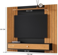 Painel Ripado para TV 43" Berlim com Gaveta – Design Moderno e Funcionalidade Premium - imagem 3