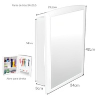 Armário para Banheiro Grande com Espelho e Nichos – Modelo Imperial Luxo Branco - imagem 4