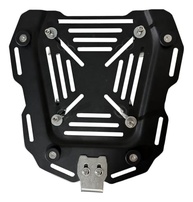 Bauleto Plástico Preto 45L Amolfadado com Suporte Universal para Motos Honda, Yamaha, Bajaj e BMW - imagem 3