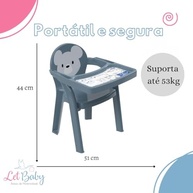 Poltrona Cadeirinha Infantil Portátil Plasutil com Bandeja para Colorir - Azul - imagem 3