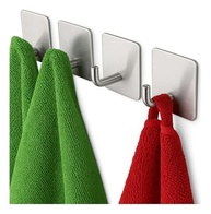 Kit 4 Suportes de Parede Adesivos Multiuso - Aço Inoxidável para Qualquer Superfície - imagem 2