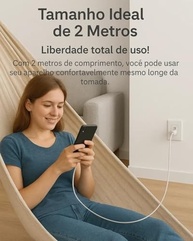 Cabo USB-C para Lightning 2m Reforçado: Carregamento Turbo Rápido para iPhone e iPad - imagem 5