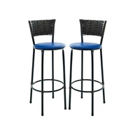 Kit 2 Banquetas Altas Argila Azul - Estilo Moderno para Cozinha e Área Gourmet - imagem 2