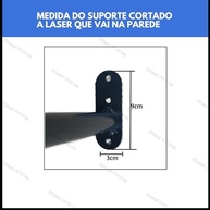 Kit 2 Cabideiros Reforçados para Closet | Aço 1020 com 50kg de Capacidade - imagem 3