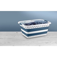 Cesto Dobrável para Roupas Electrolux - Branco com Detalhes Azul | Organize sua Lavanderia com Estilo - imagem 3