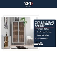 Cristaleira Estante para Livros Ditália 2 Portas com Vidro - Design Moderno em Branco - imagem 5