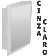 Armário para Banheiro Grande com Espelho e Nichos Divisores - Modelo Imperial Luxo Cinza Claro - imagem 5