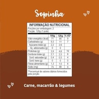 Papapa Kit 3 Unidades Sopinha Sabor Carne com Macarrão e Legumes 240g - Refeição Natural para Bebês - imagem 3