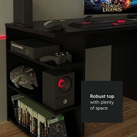 Mesa para Computador Gamer Madesa 9409 - Design Preto Moderno com Acabamento Premium - imagem 5