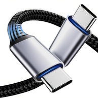 Cabo USB-C 2m 60W Nylon Reforçado: Carregamento Turbo para iPhone 15/16, Samsung, MacBook e Mais! - imagem 1