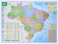 Mapa Escolar Brasil Político e Rodoviário Multimapas 204 - Essencial para Estudos! - imagem 1
