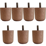 Pés para Cama Box de Casal 5cm - Kit com 7 Peças em Madeira Mel - imagem 1