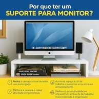 Suporte para Monitor MDF 50x20x10cm - Design Moderno para Escritório e Home Office - imagem 3