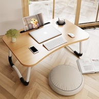 Mesa Portátil Dobrável Amadeirada para Notebook - Ideal para Home Office, Sofá e Cama - imagem 2
