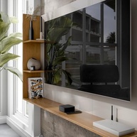 Painel para TV 50" Berlim - Nicho Moderno com Prateleiras OffWhite/Nature - imagem 4