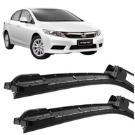 Par de Palhetas Limpador Para-Brisa Civic 2012-2016 Silicone Gancho - imagem 2