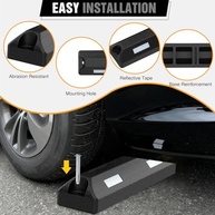 Nilight: Par de Batentes de Borracha para Garagem - Estacionamento Seguro e Preciso (55cm) - imagem 4