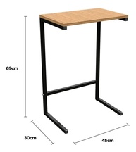 Mesa de Apoio Lateral para Sofá Vintage em Aço e Madeira - Estilo e Conforto para sua Sala - imagem 4