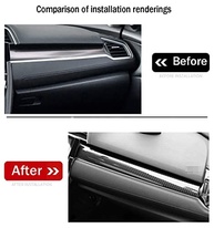 Kit 3 Peças Painel Fibra de Carbono para Honda Civic 10ª Geração (2016-2021) - Upgrade Premium - imagem 5