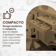 Gaveta Suspensa para Penteadeira com Divisória em MDF Resistente 15mm Branco – Organize seu Espaço com Estilo - imagem 5