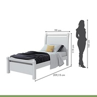 Cama Solteiro Reali Plus Móveis Lopas Branco - Design Moderno e Conforto para Seu Quarto - imagem 3